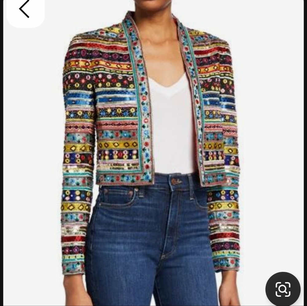 Moving Sale: Alice + Olivia Fully Beaded GORGEOUS jacket Size M. Never Worn